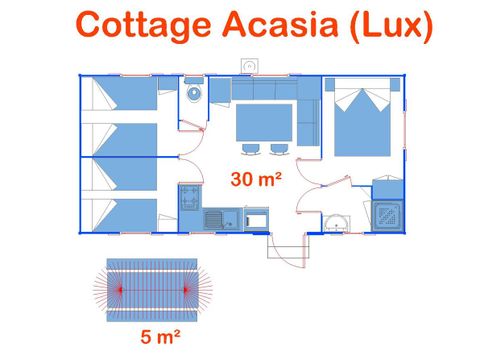 MOBILHOME 6 personnes - Cottage Acacia (Lux)