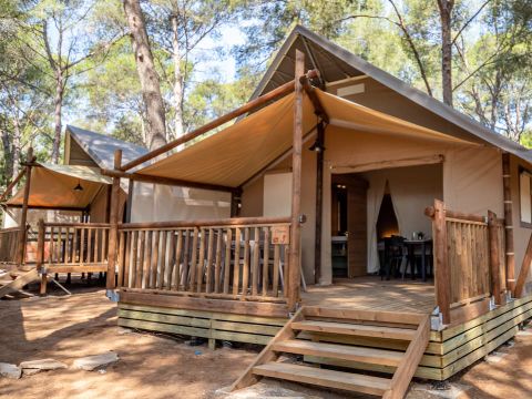 TENTE TOILE ET BOIS 5 personnes - Safari Savannah