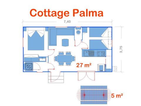 MOBILHOME 6 personnes - Cottage Palma