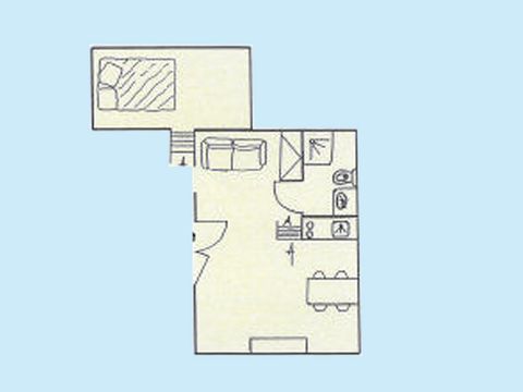 GÎTE 3 personnes - Mezzanine 24m² - 1 chambre