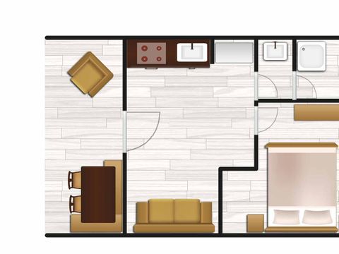 APPARTEMENT 4 personnes - MAISON VERTE avec une chambre à coucher