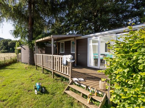 Mobilhome 6 personnes - Privilège34m² - 3 chambres-6p - Terrasse couverte