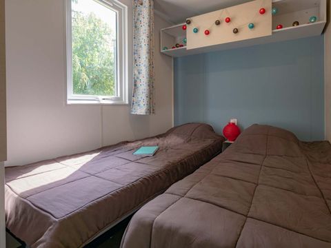 Mobilhome 6 personnes - Privilège34m² - 3 chambres-6p - Terrasse couverte