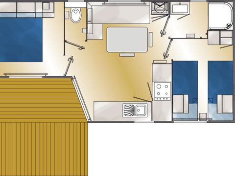 MOBILHOME 4 personnes - Cottage Privilège Pacifique