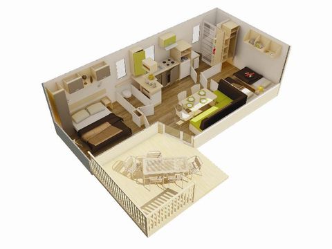 Mobilhome 4 personnes - Mobil (dimanche) Grand Confort Figuéras