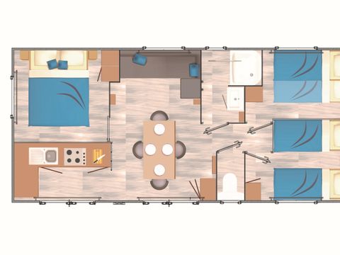 MOBILHOME 6 personnes - Cottage  Privilège Soléa
