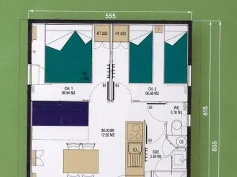 CHALET 4 personnes -  Chalet Premium (1er Balcon) 4 pers - VUE LAC