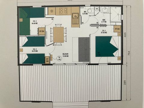 CHALET 6 personnes - Chalet Premium (1er Balcon) -VUE LAC