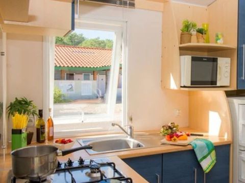 Mobilhome 2 personnes - Comfort | 1 Ch. | 2 Pers. | Terrasse surélevée | Clim. | TV