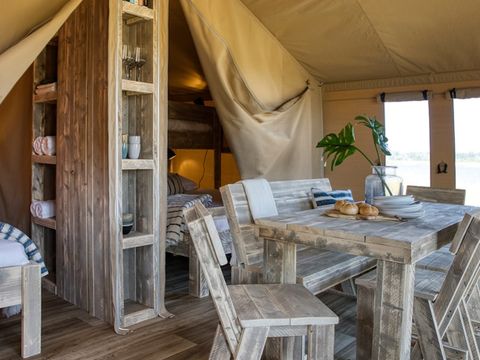 Tente en toile et en bois 5 personnes - Tente safari Bégon