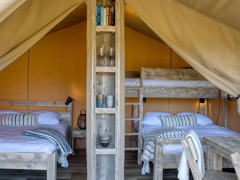 Tente en toile et en bois 5 personnes - Tente safari Bégon