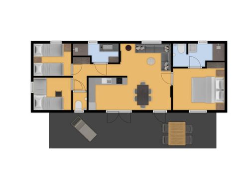 MOBILHOME 6 personnes - Roche de Cazic, 3 chambres