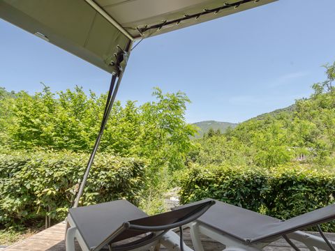 Tente en toile et en bois 6 personnes - Tente glamping Larzac