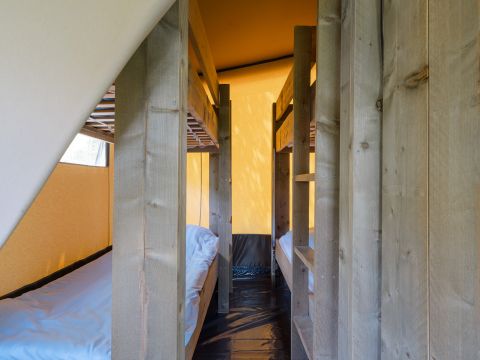 Tente en toile et en bois 6 personnes - Tente glamping Larzac