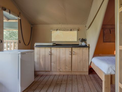 Tente en toile et en bois 5 personnes - Tente safari Bégon