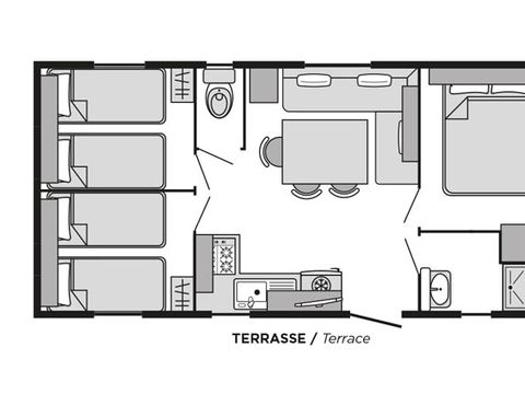 MOBILHOME 6 personnes - Titania CLASSIC Climatisé