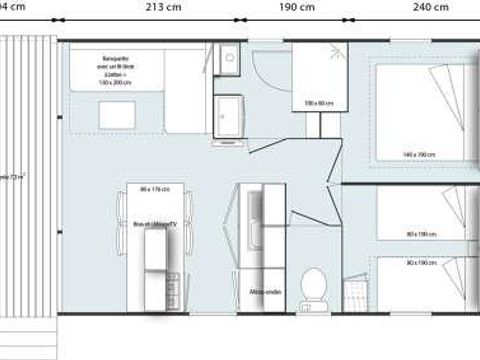 BUNGALOW 2 personnes - SUNSET - Prix pour 2 personnes