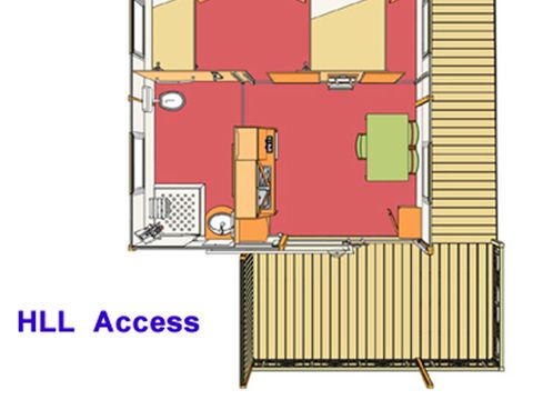 CHALET 3 personnes - HLL ACCESS PMR - 1 chambre