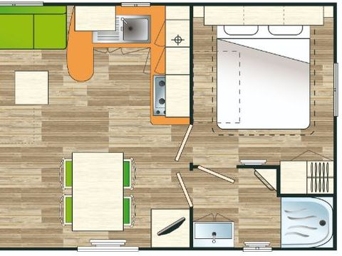 MOBILHOME 4 personnes - SUPER TITANIA 32m²