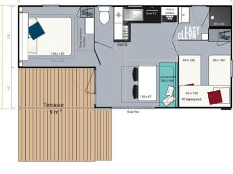 MOBILHOME 5 personnes - Loggia