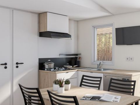 MOBILHOME 6 personnes - Premium - 33 m² (3 chambres) + Terrasse couverte