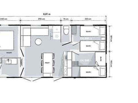 MOBILHOME 7 personnes - XL PREMIUM