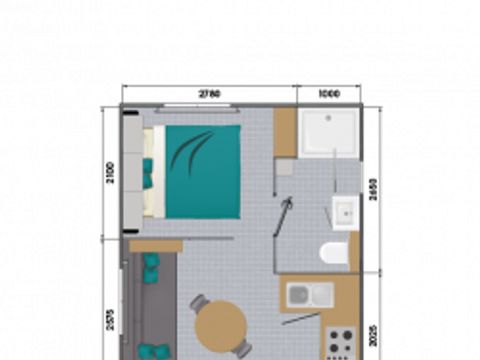 MOBILHOME 3 personnes - BORA