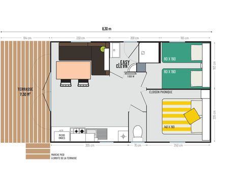 MOBILHOME 4 personnes - LOGGIA BAY 2 chambres