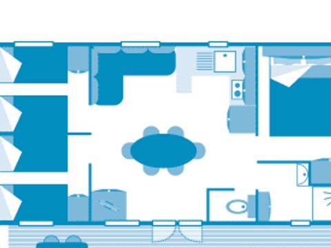 MOBILHOME 7 personnes - Cottage Glénan 6/7p 3ch ***