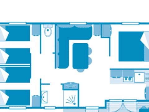 MOBILHOME 7 personnes - Cottage 6/7p 3ch ***