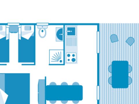 TENTE TOILE ET BOIS 6 personnes - Lodge 6p 2ch ****