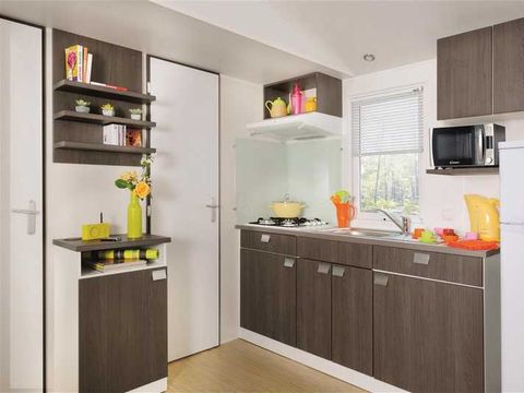 MOBILHOME 7 personnes - Mobil Home 3 ch 6/7 pers Terrasse semi-couverte sans Clim TV