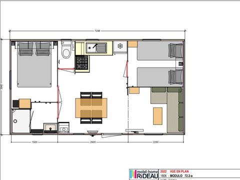 MOBILHOME 5 personnes - Mobil-home Dune Dimanche/Dimanche 4/5 pers