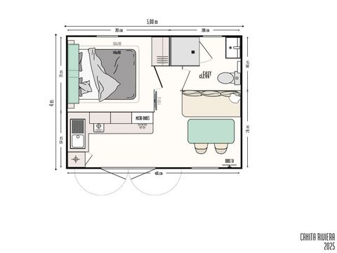 MOBILHOME 2 personnes - Mobil-home Oyat 2 pers