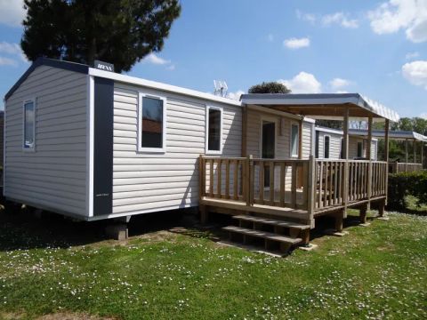 MOBILHOME 7 personnes - Mobil Home Aqua 3ch 6/7pers Terrasse Semi-Couverte TV