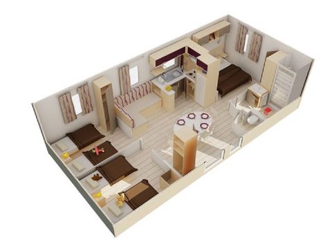 MOBILHOME 6 personnes - Prune 3 Ch