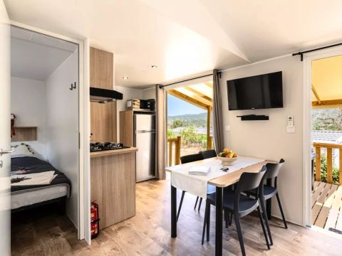 MOBILHOME 4 personnes - Mobil-Home Vue Mer Confort 3 Pièces 4 Personnes Climatisé + TV