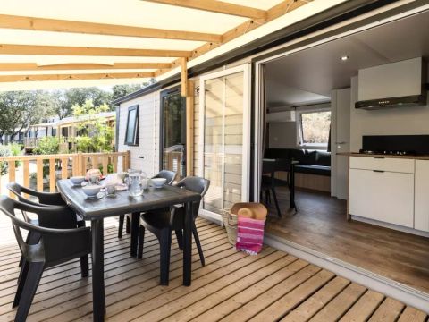 MOBILHOME 4 personnes - Mobil-Home Vue Mer Confort 3 Pièces 4 Personnes Climatisé + TV