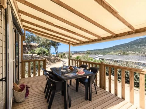 MOBILHOME 4 personnes - Mobil-Home Vue Mer Confort 3 Pièces 4 Personnes Climatisé + TV