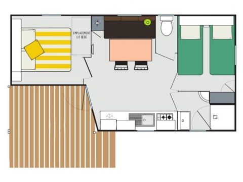 MOBILHOME 5 personnes - Evasion 2 chambres 23m²