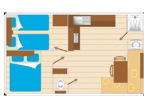 MOBILHOME 4 personnes - Cocoon 2 chambres 21 m²