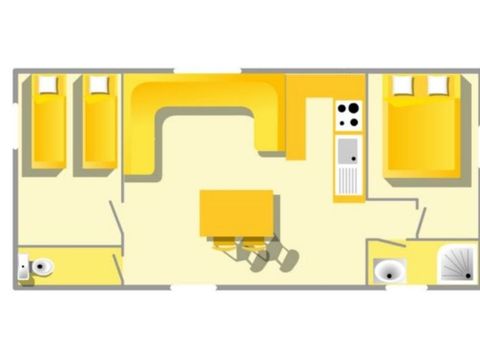 Mobilhome 6 personnes - Evasion - 2 chambres - 32m²