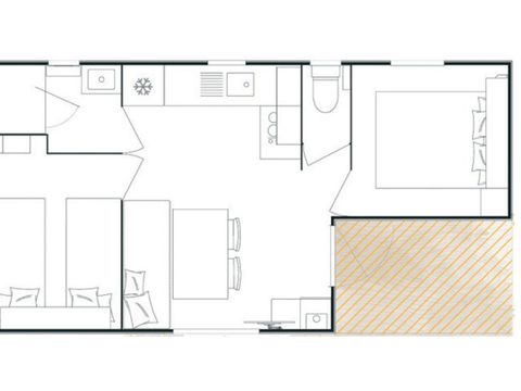 Mobilhome 5 personnes - Evasion+ - 2 chambres - 23m²