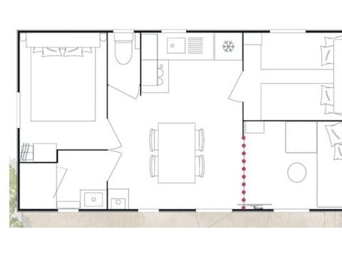 Mobilhome 6 personnes - Evasion - 2 chambres - 28m²
