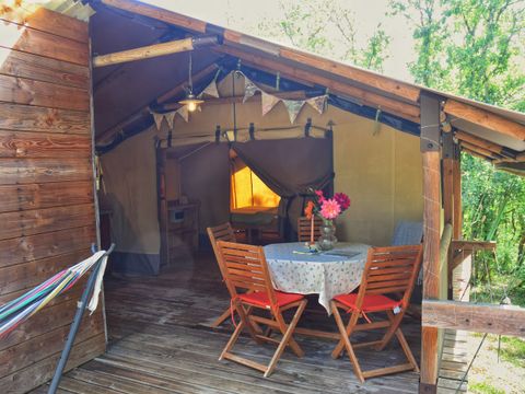 Tente en toile et en bois 4 personnes - Safari