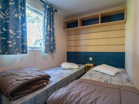 MOBILHOME 6 personnes - Mobil-home Forêt 34.5m² (3 chambres) (+ de 10 ans) + Terrasse + TV 4/6 pers