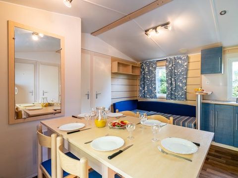 MOBILHOME 6 personnes - Mobil-home Forêt 34.5m² (3 chambres) (+ de 8 ans) + Terrasse + TV 4/6 pers