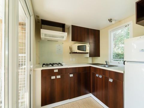 MOBILHOME 4 personnes - Mobil home Cottage intégré 27.5m² (2 chambres) (+ de 13 ans) + terrasse intégrée+ TV 4 pers