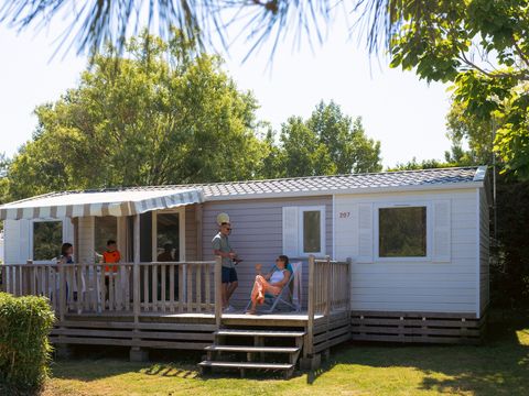 MOBILHOME 8 personnes - Mobil-home Sable 40m² (4 chambres) + TV + Terrasse couverte (- de 8 ans) 8 pers
