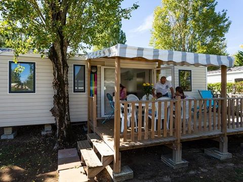 MOBILHOME 8 personnes - Mobil-home Sable 40m² (4 chambres) + TV + Terrasse couverte (+ de 8 ans) 8 pers